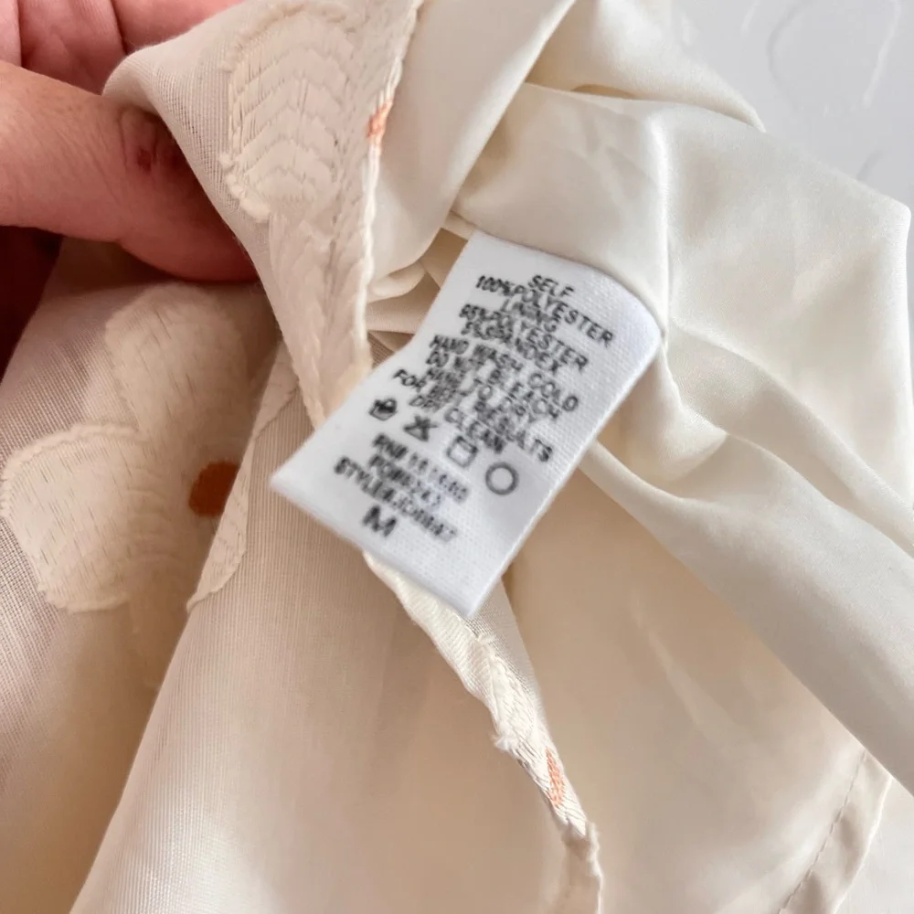 NWOT Storia Patchwork Daisy Babydoll Mini Dress - Picture 8 of 9